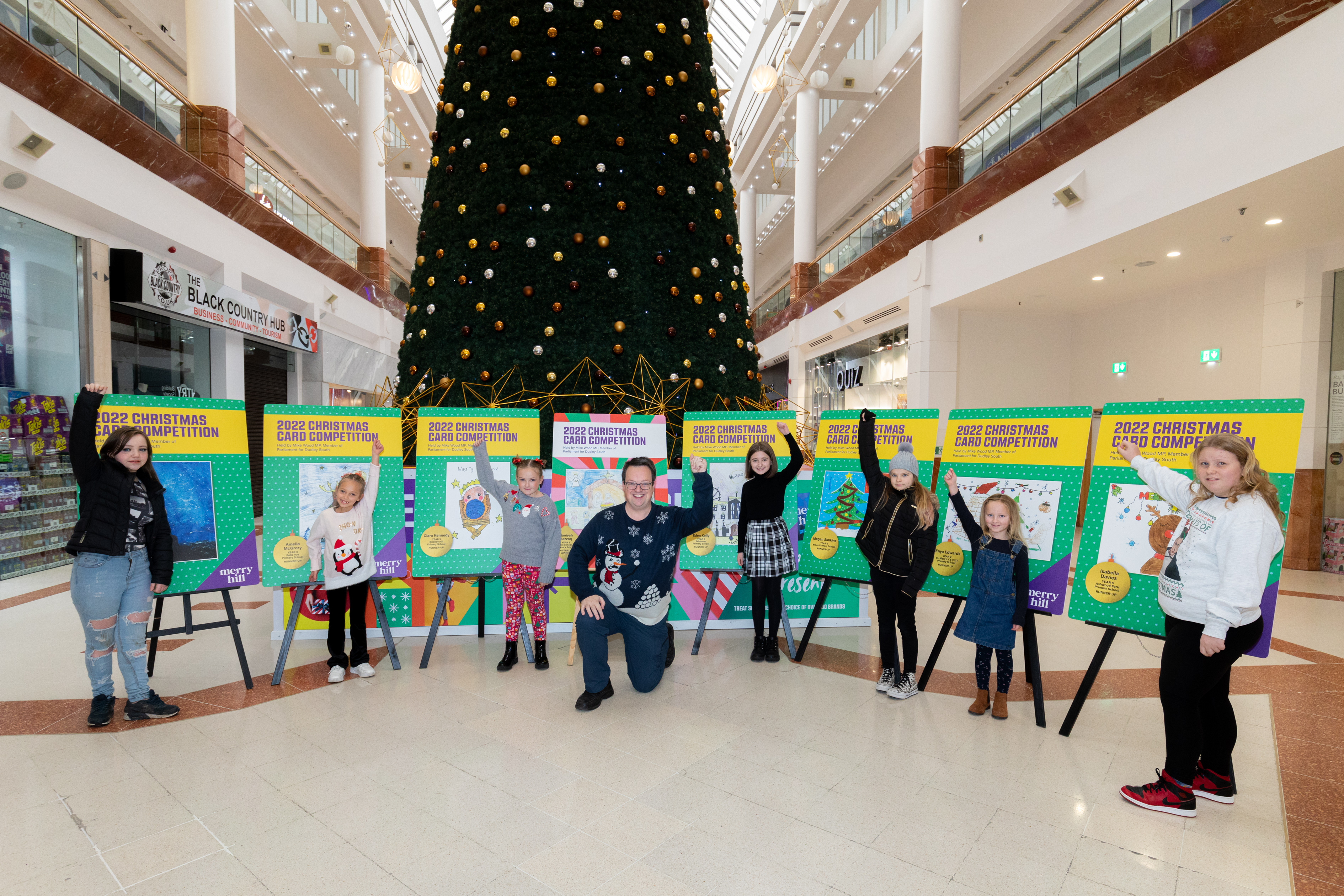 Merry Hill Christmas Card competition by MP Mike Wood.   Picture by Shaun Fellows / Shine Pix