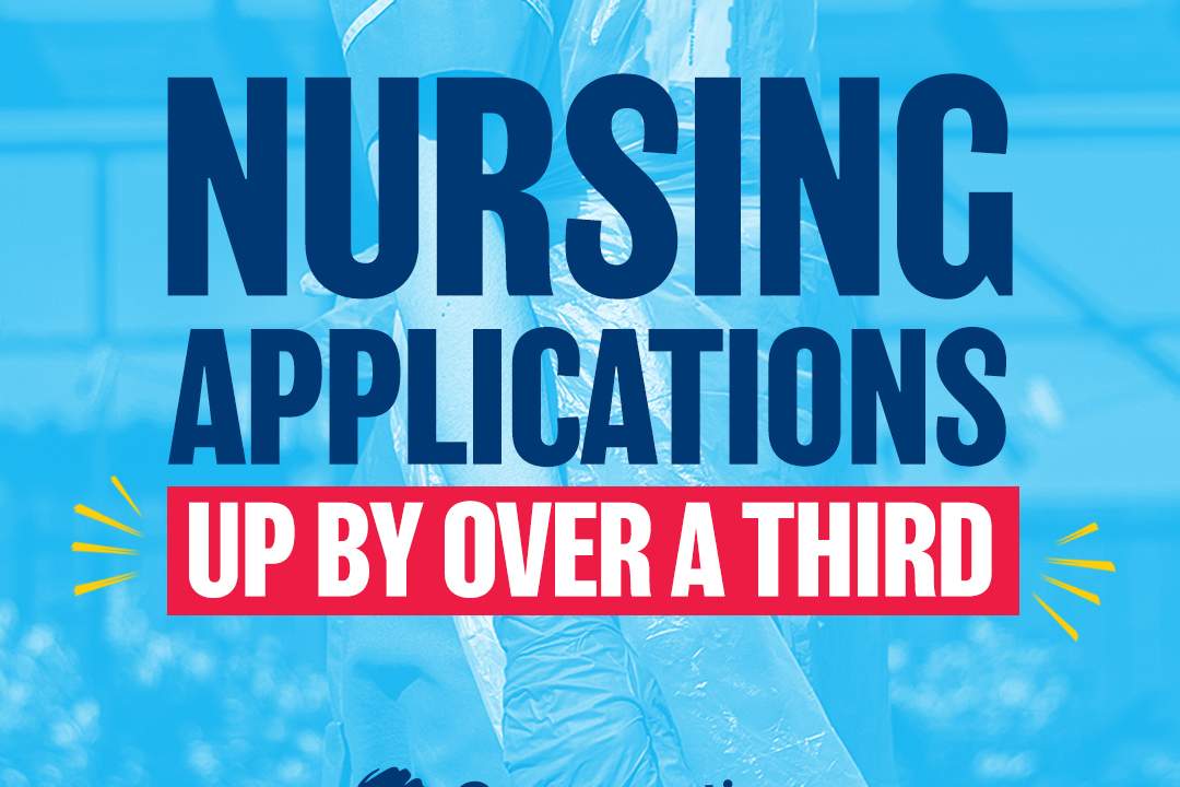 Nursing applications have risen by more than a third